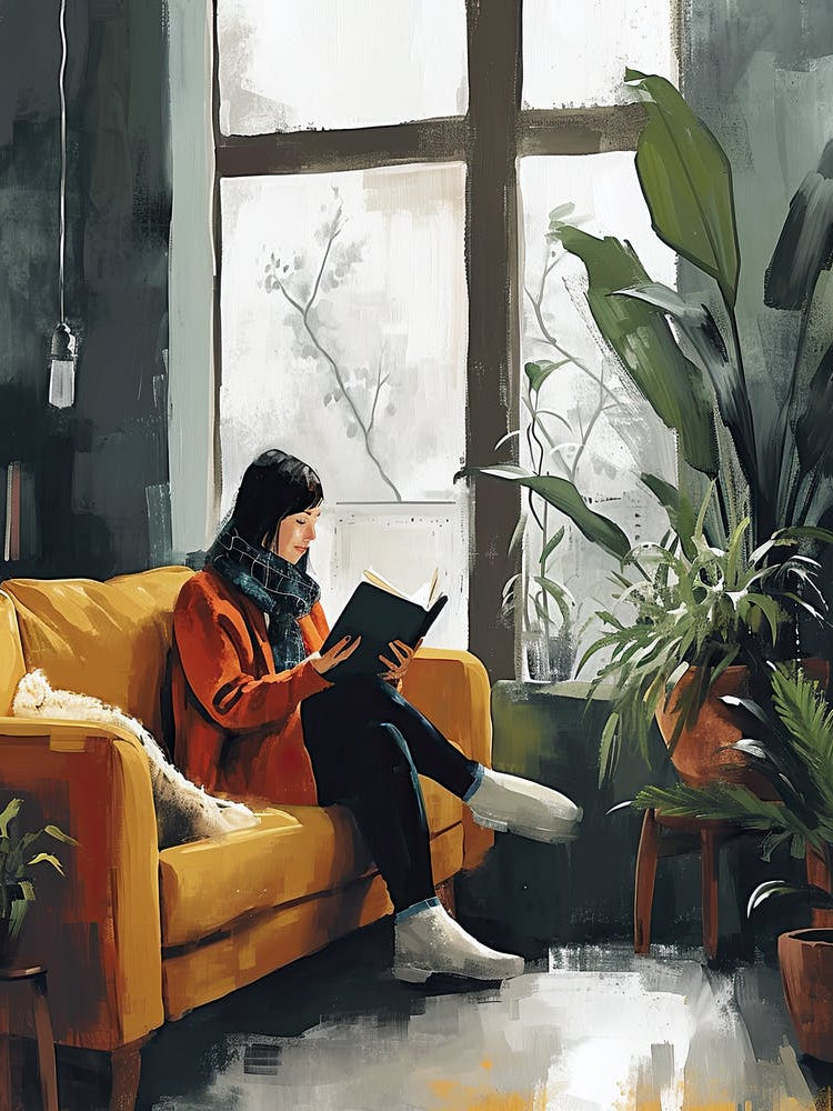 Woman Reading, Hygge