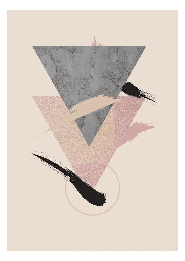 Beige Triangle Abstract