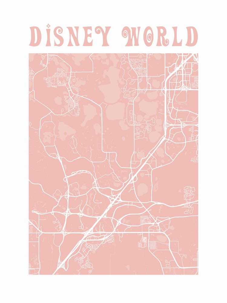 Disney World Florida Karten-Druck 2