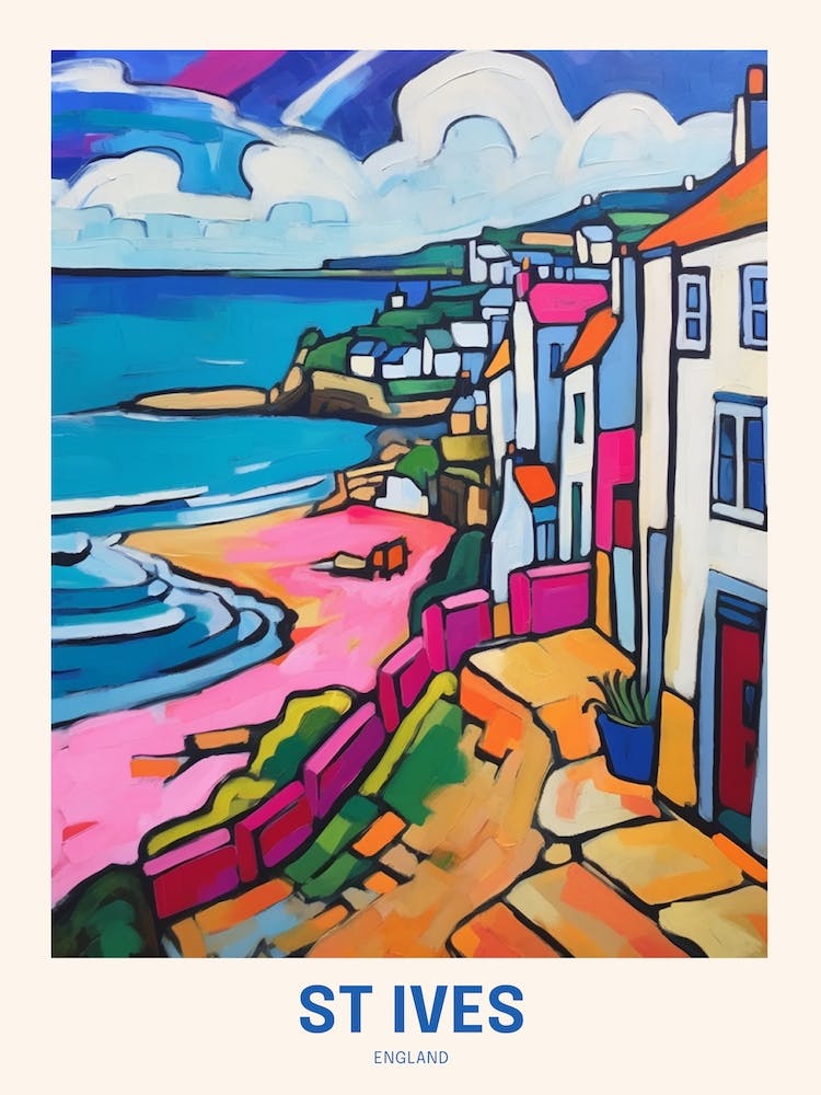 St Ives England 4 Uk Travel Poster
