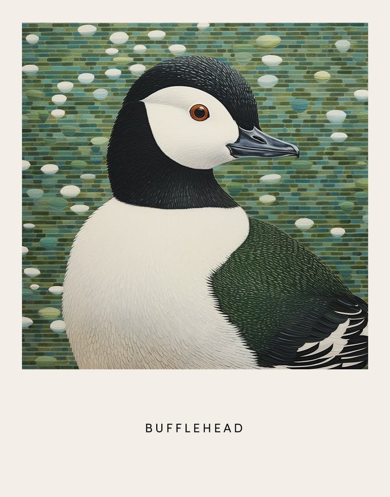 Ohara Koson Inspired Bird Painting Bufflehead 1 Poster