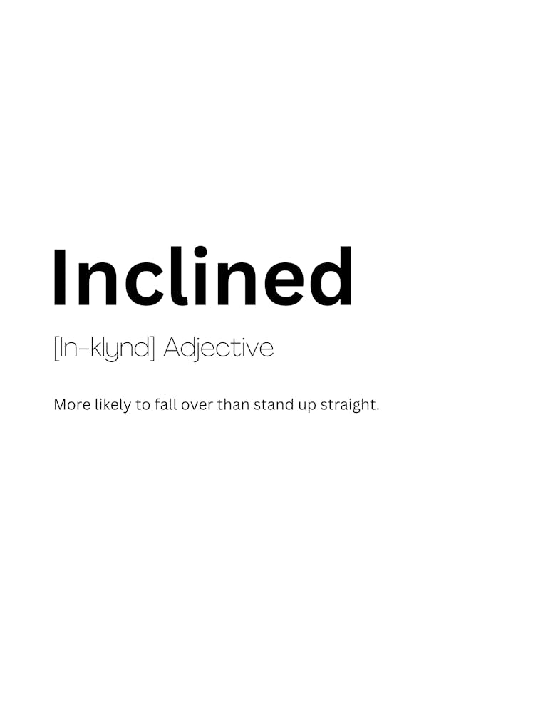 Inclined Definition Meaning 1