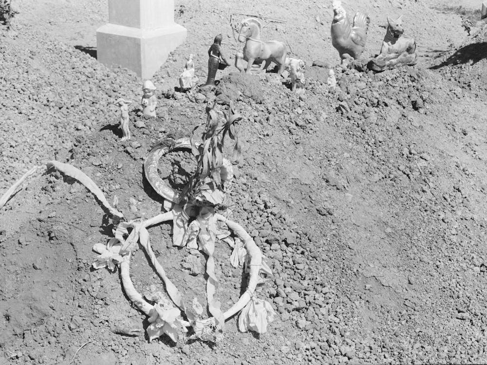 Mexican Grave, Raymondville, Texas By Russell Lee