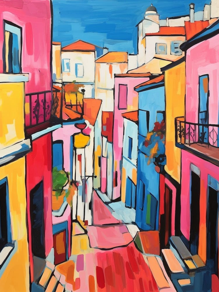 Lisbon Portugal 3 Fauvist Painting