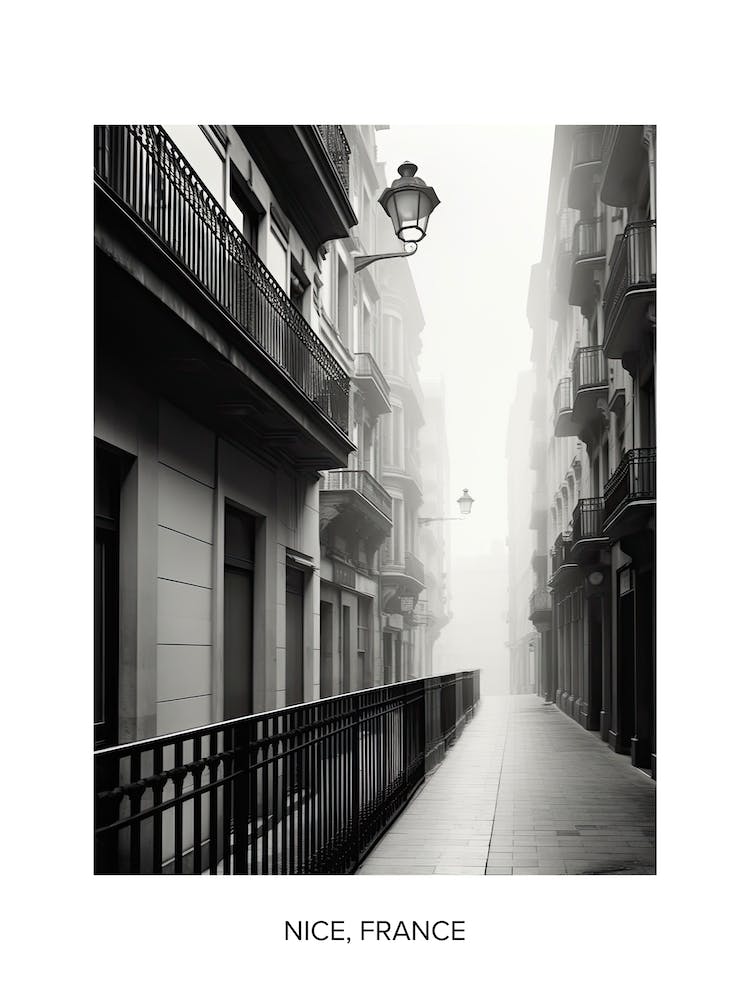Poster Of Santander, Spain, Photography In Black And White 3