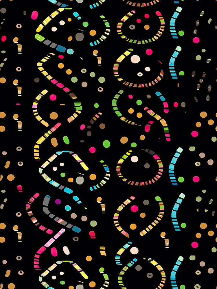 Watercolour Colour Lines Dna 6