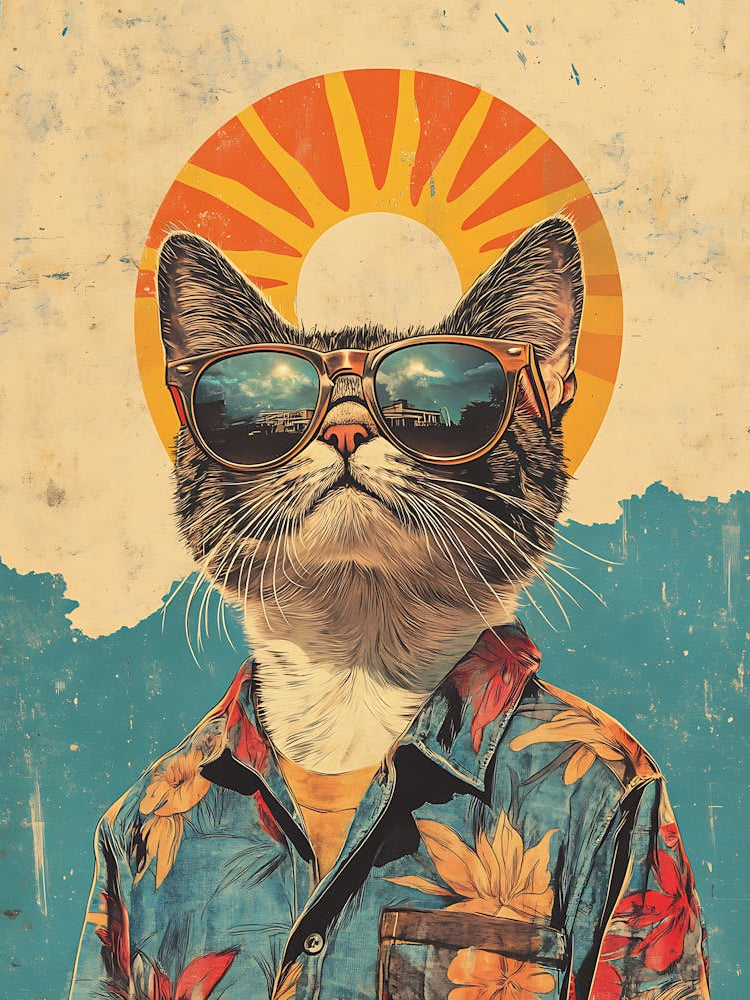 Vintage Retro Poster Cool Cat 18