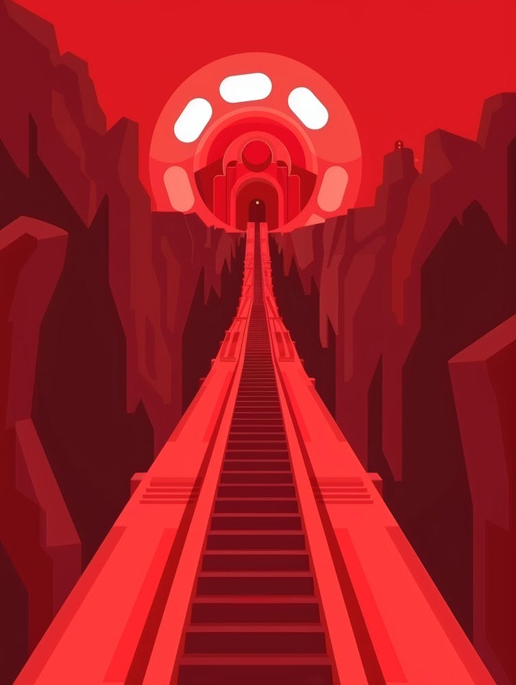 Red Train Track