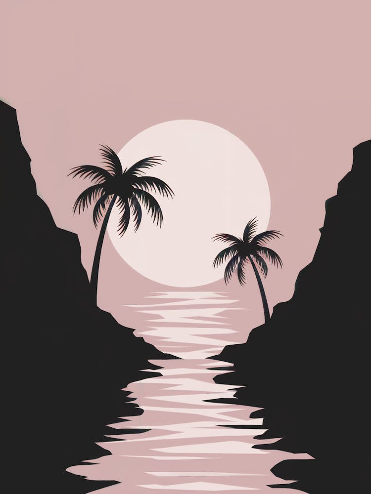 Sunset Palm Trees