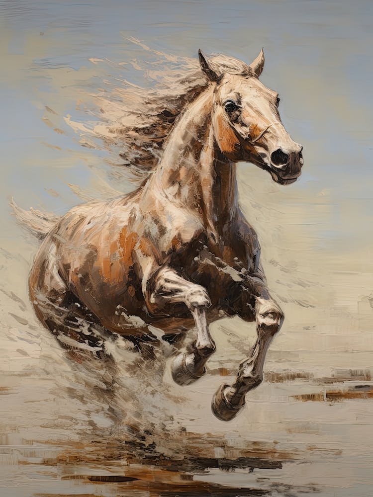 A Horse Painting In The Style Of Impasto 3