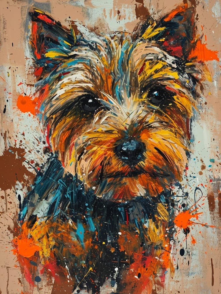 Yorkshire Terrier Acrylic Painting 11