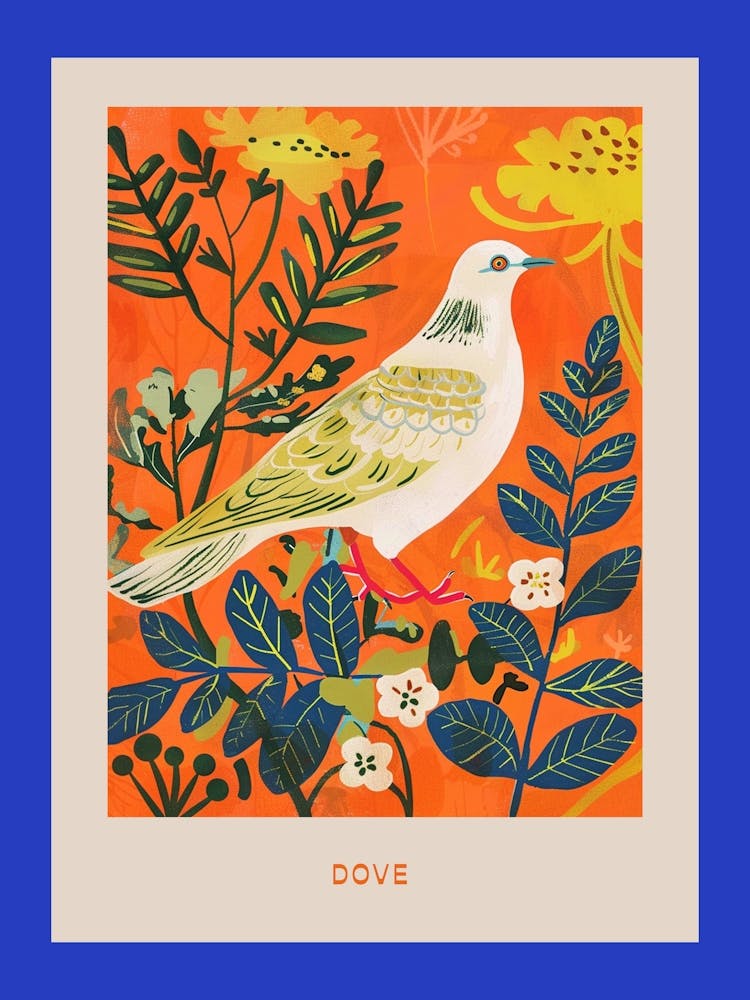 Spring Birds Poster Dove 1