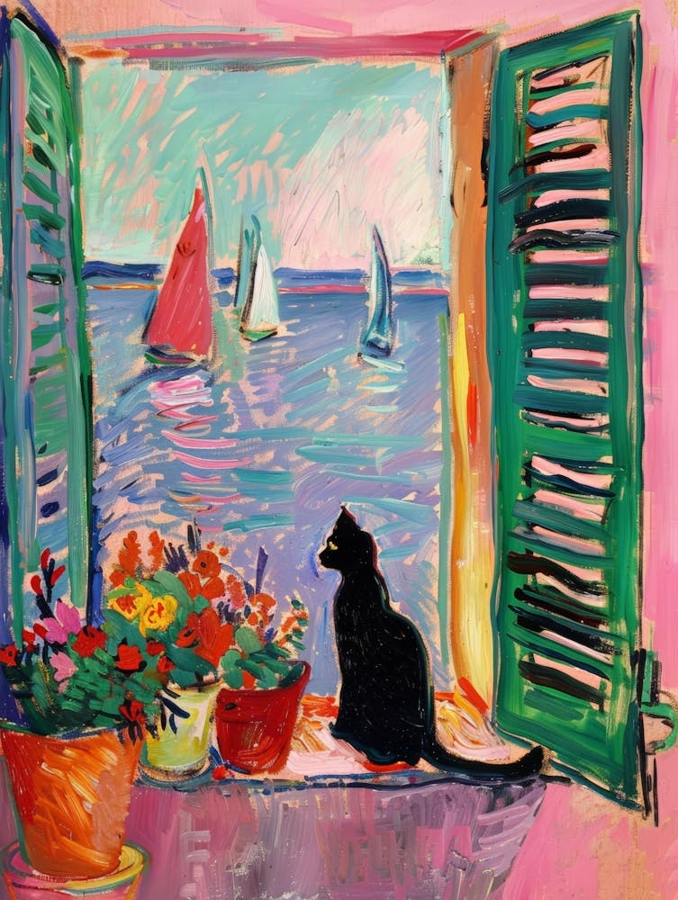Cat By The Window