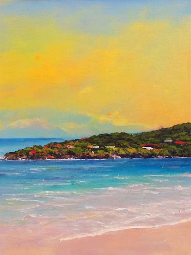 Magens Bay Beach, Us Virgin Islands Bright Abstract