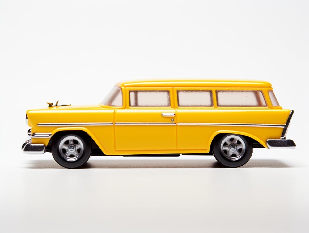 Toy Car 55 Chevy Nomad Yellow