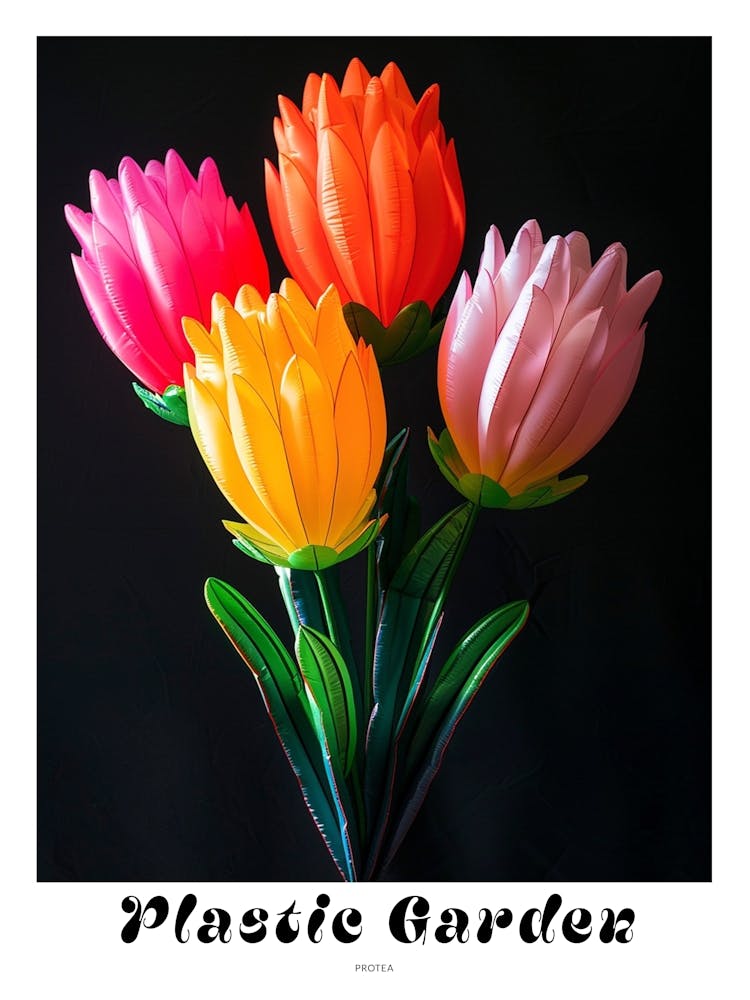 Helle aufblasbare Blumen Poster Protea 1
