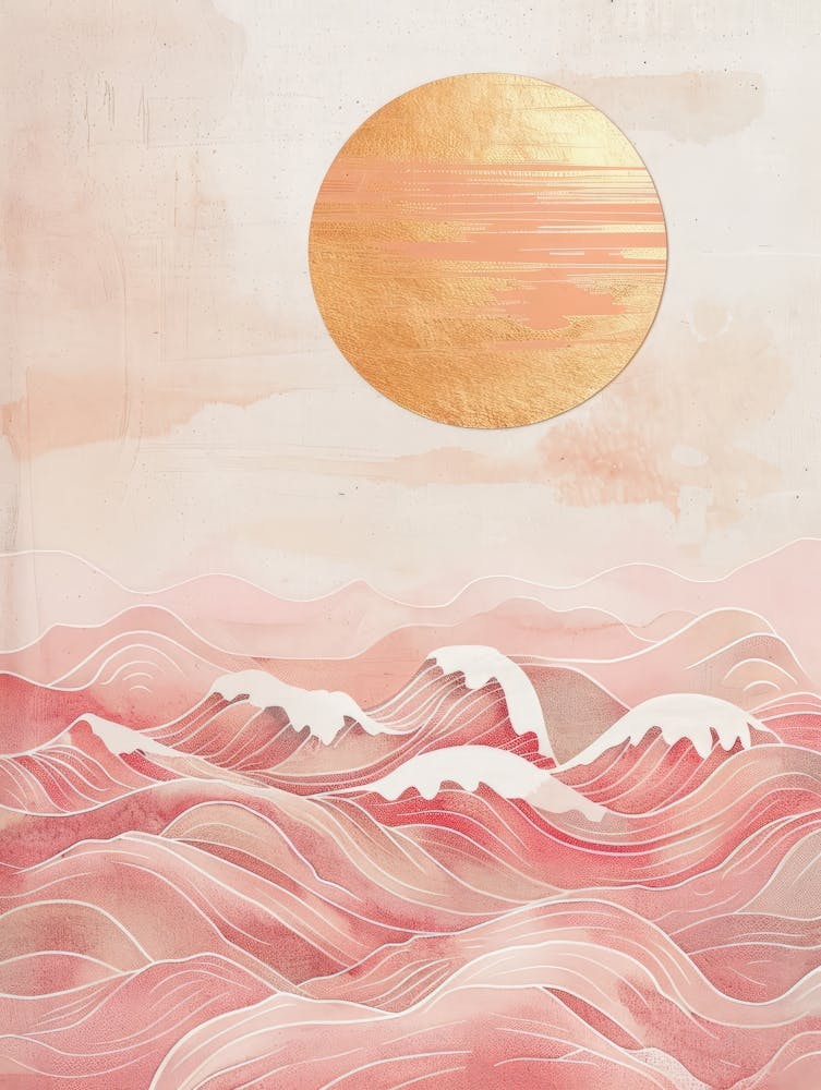 Pink Ocean Canvas Print