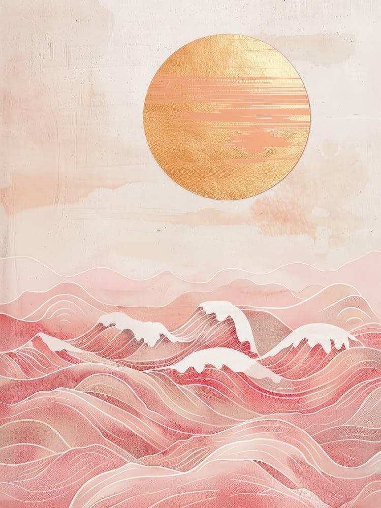 Pink Ocean Canvas Print