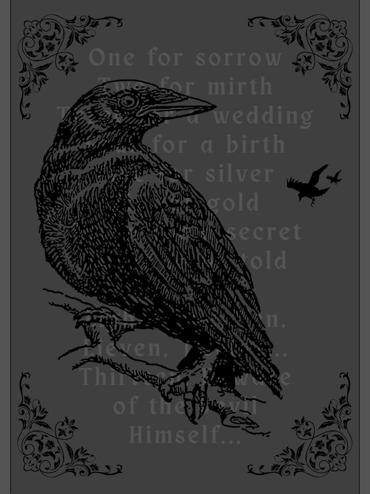 One for Sorrow Gothic Crow