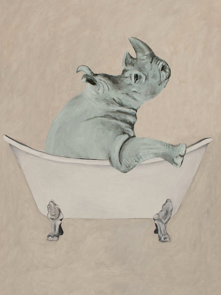 Rhinoceros In Bathtub