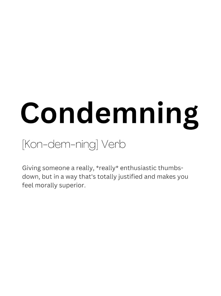 Condemning Definition Meaning