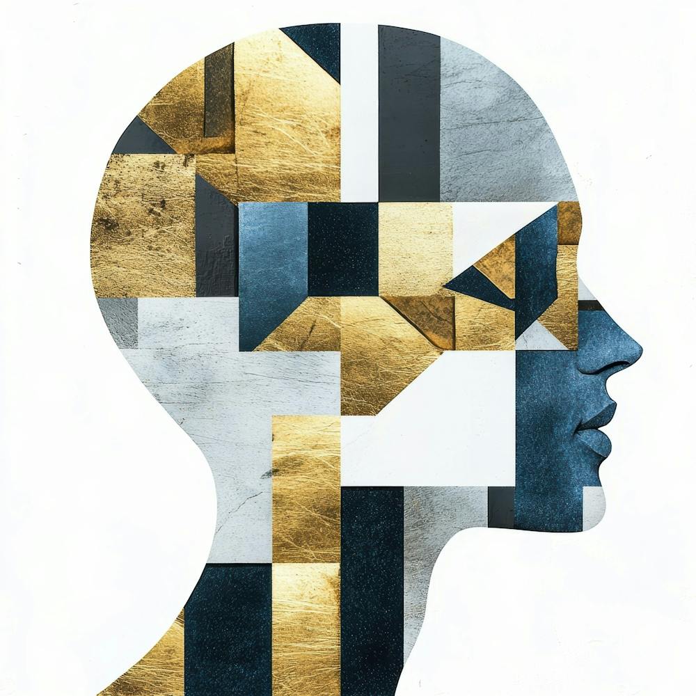 Abstract Portrait Of A Woman'S Head