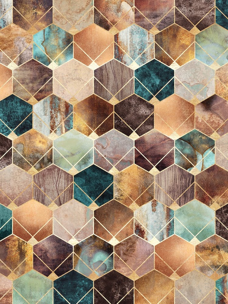 Natural Hexagons And Diamonds