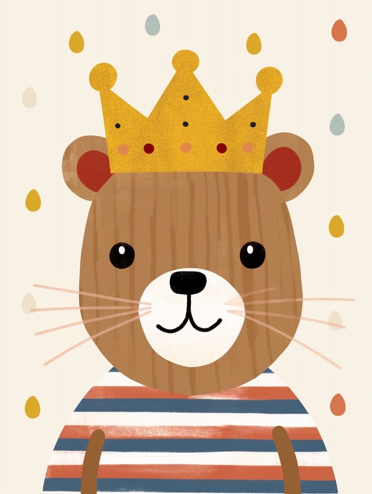 Little Mouse 4 Wearing A Crown