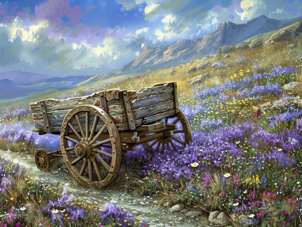 Wagon In The Meadow