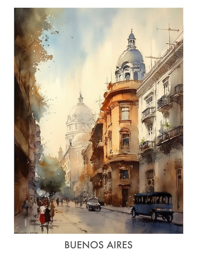 Buenos Aires Argentina Travel Poster