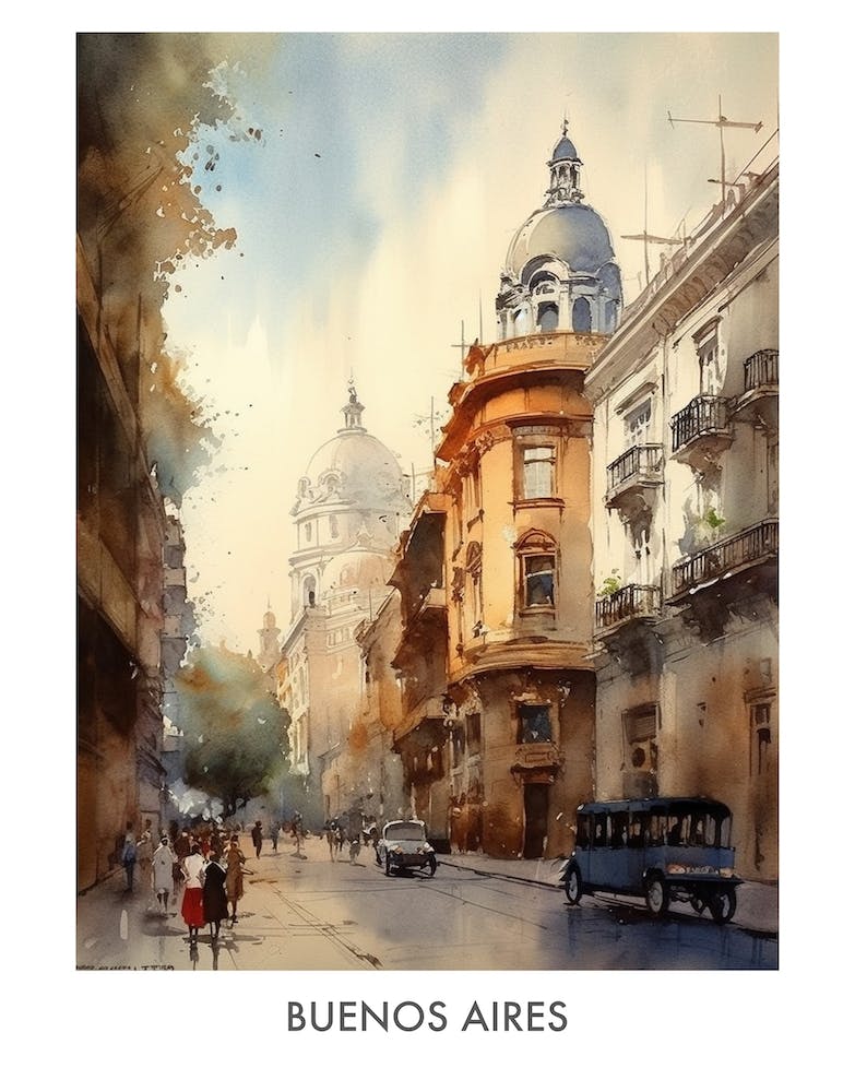 Buenos Aires Argentina Travel Poster