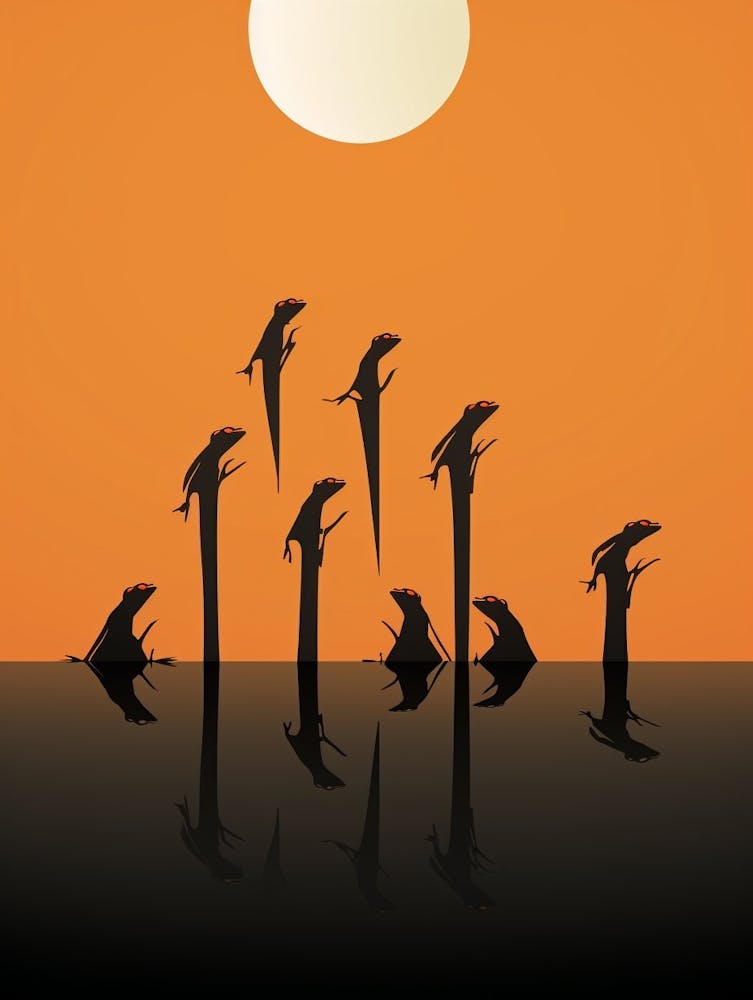 Frog Minimalist Abstract 2