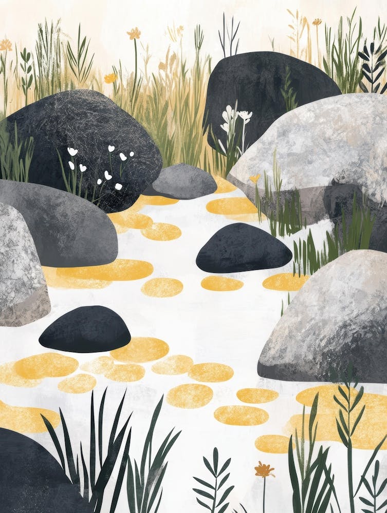 Rocks In The Stream