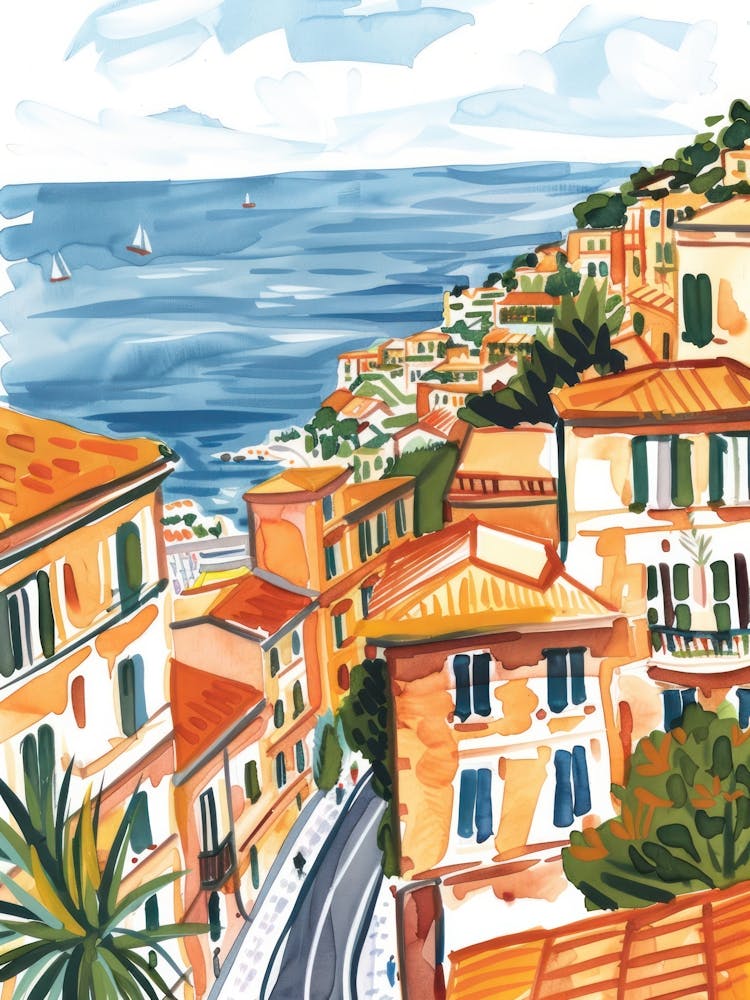 Travel Poster Happy Places Monaco 1