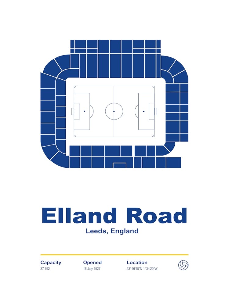 Elland Road Leeds England Arena Print