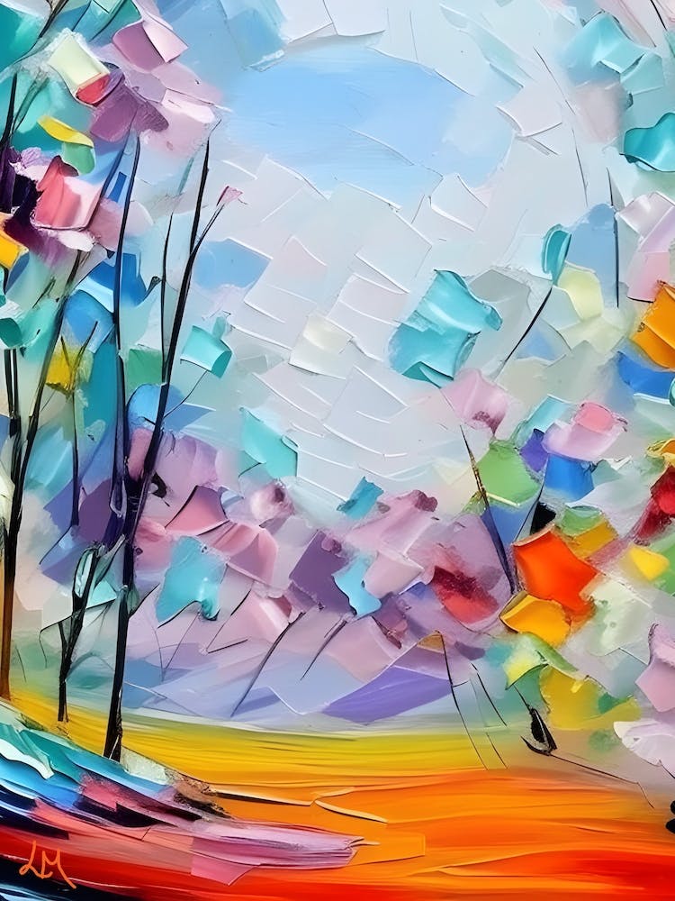 Abstract Painting of Summer Trees: What If?