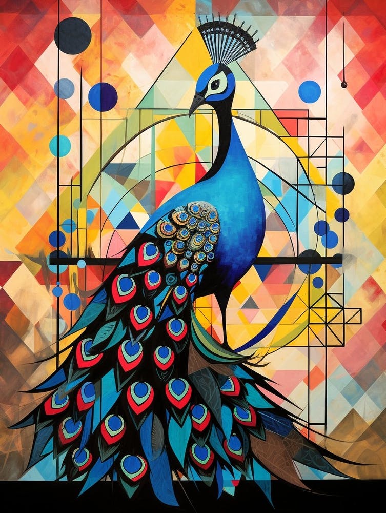 Peacock Abstract Pop Art 2