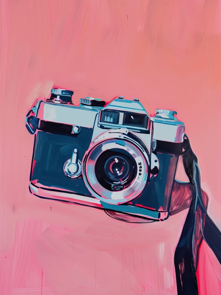 Vintage Camera Painting