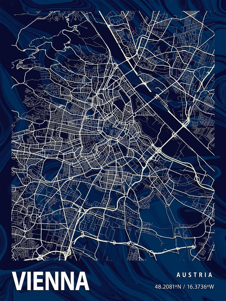 Vienna Crocus Marble Map