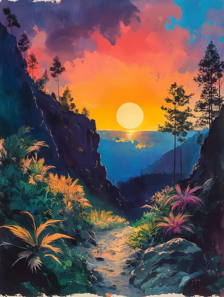 Sunset In The Mountains 4
