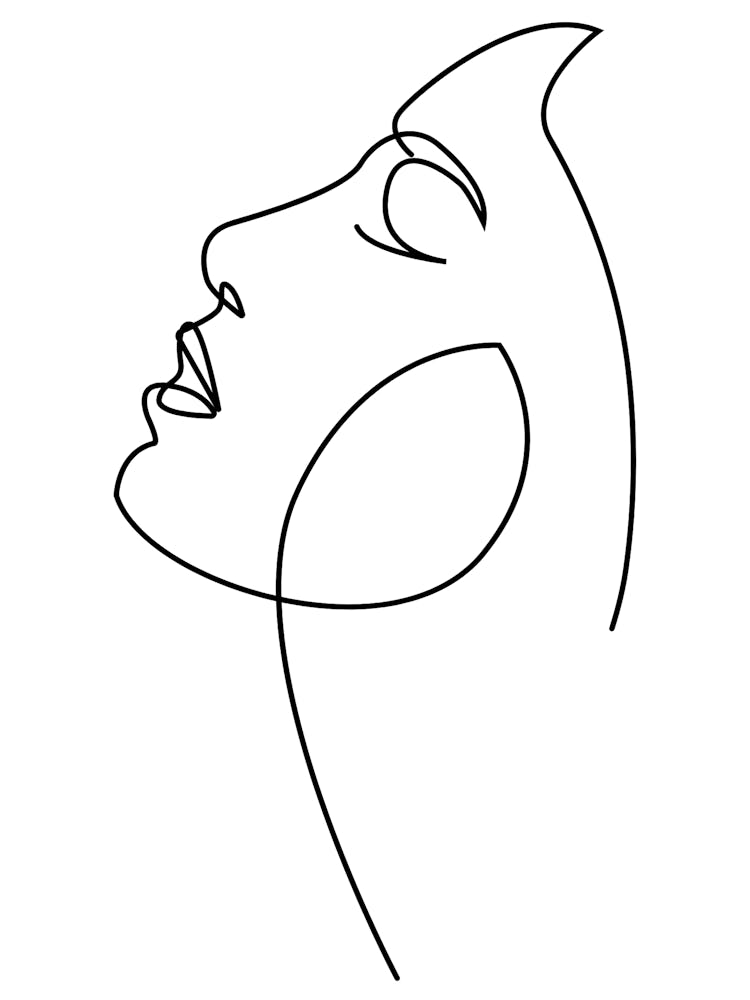 Line Portrait Of A Woman / Mother