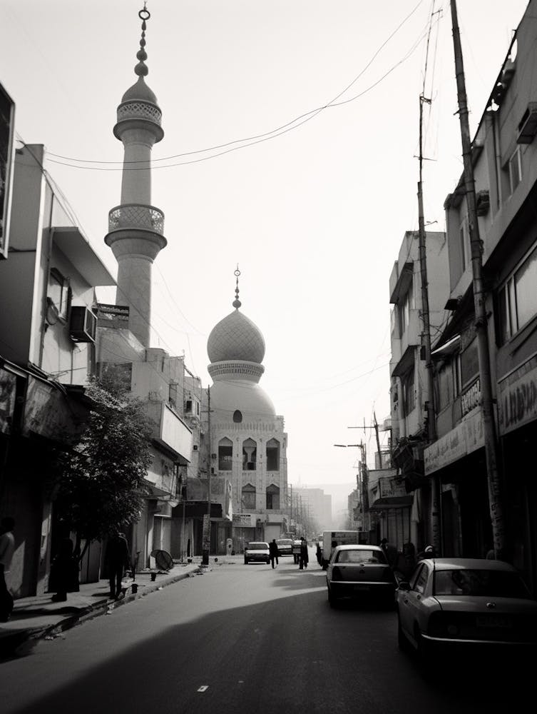 Tehran, Iran, Black And White Old Photo 3