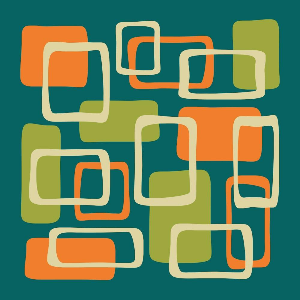 Mid Century Abstract Composition