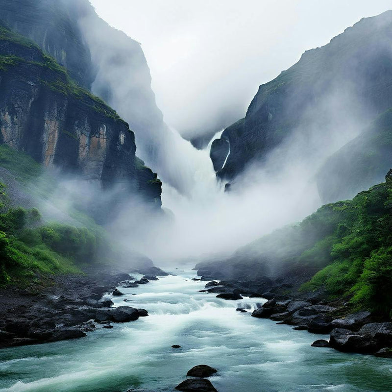 Misty Waterfall