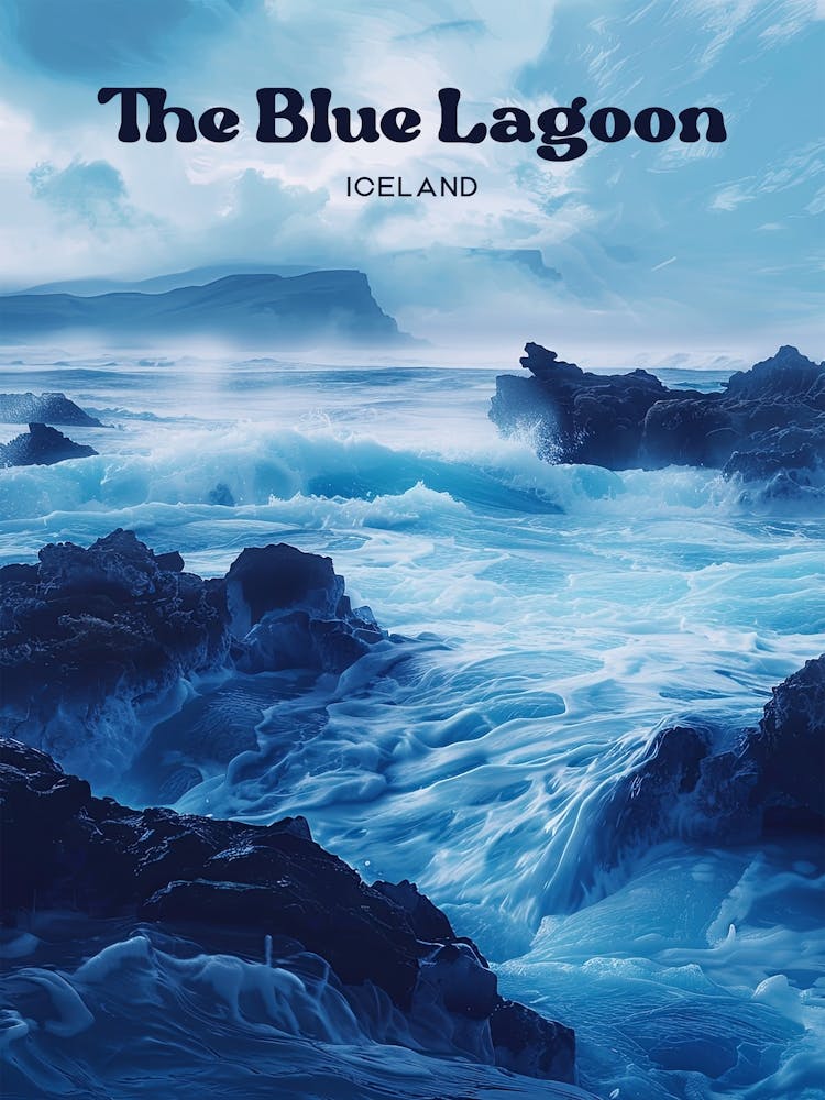 The Blue Lagoon Retreat Travel Illustration