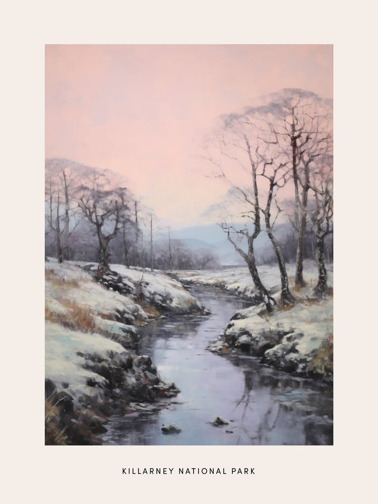 Dreamy Winter National Park Poster  Killarney National Park Ireland 2