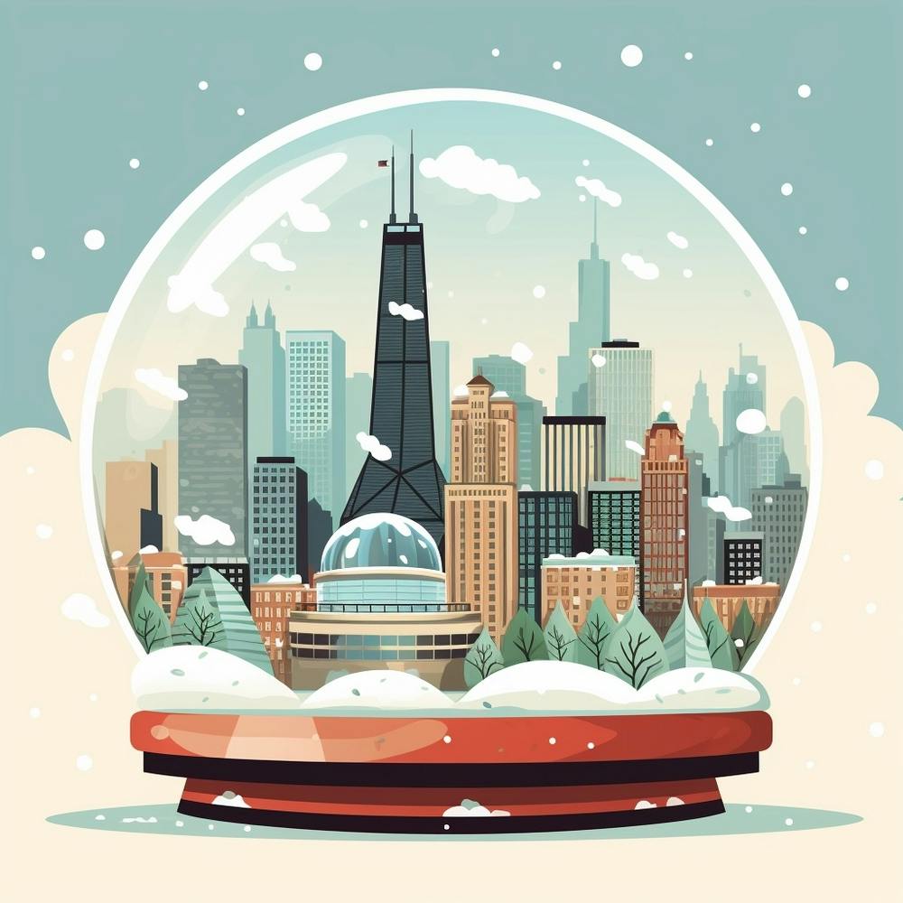 Chicago Usa 2 Snowglobe