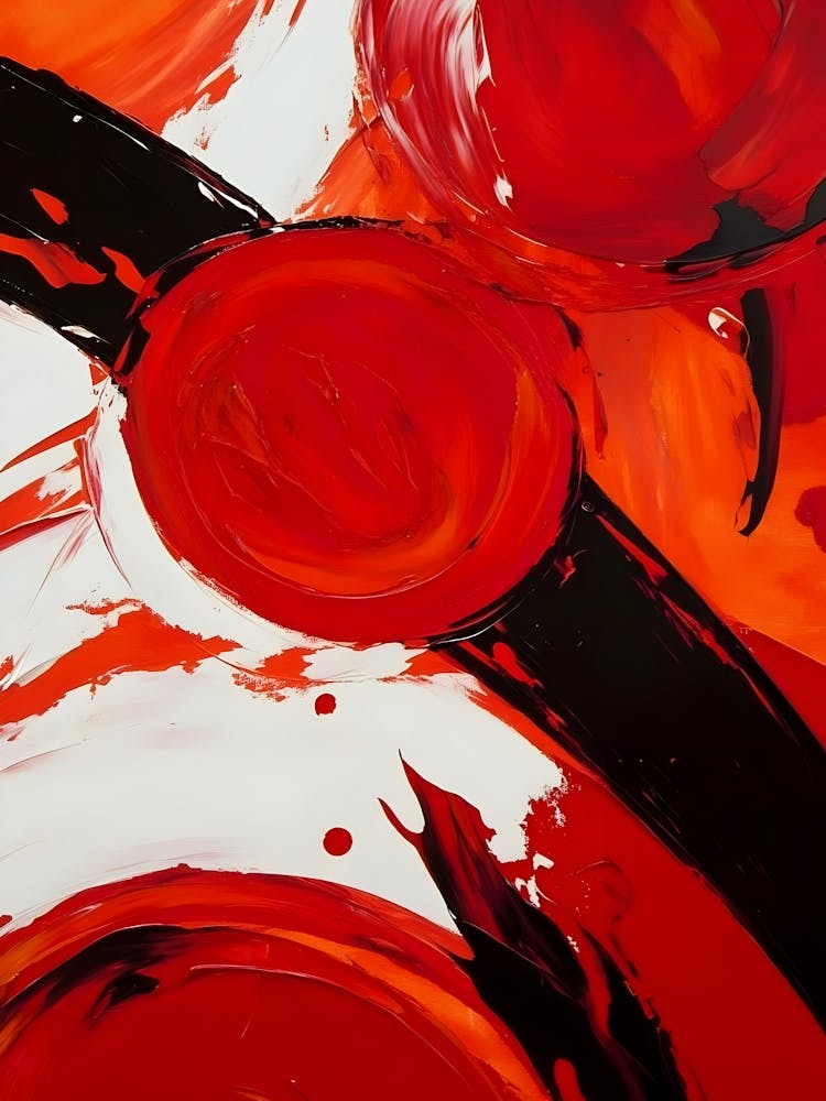 Abstract Red Abstract Painting
