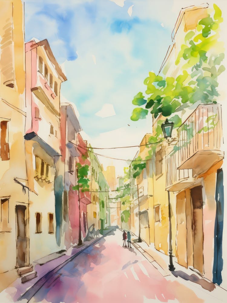 Taranto, Italy Watercolour Streets 2