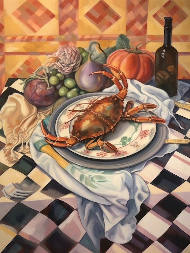 Soft Shell Crab Still Life Painting